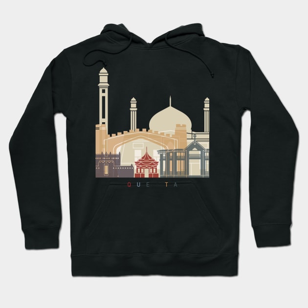 Quetta skyline poster Hoodie by PaulrommerArt